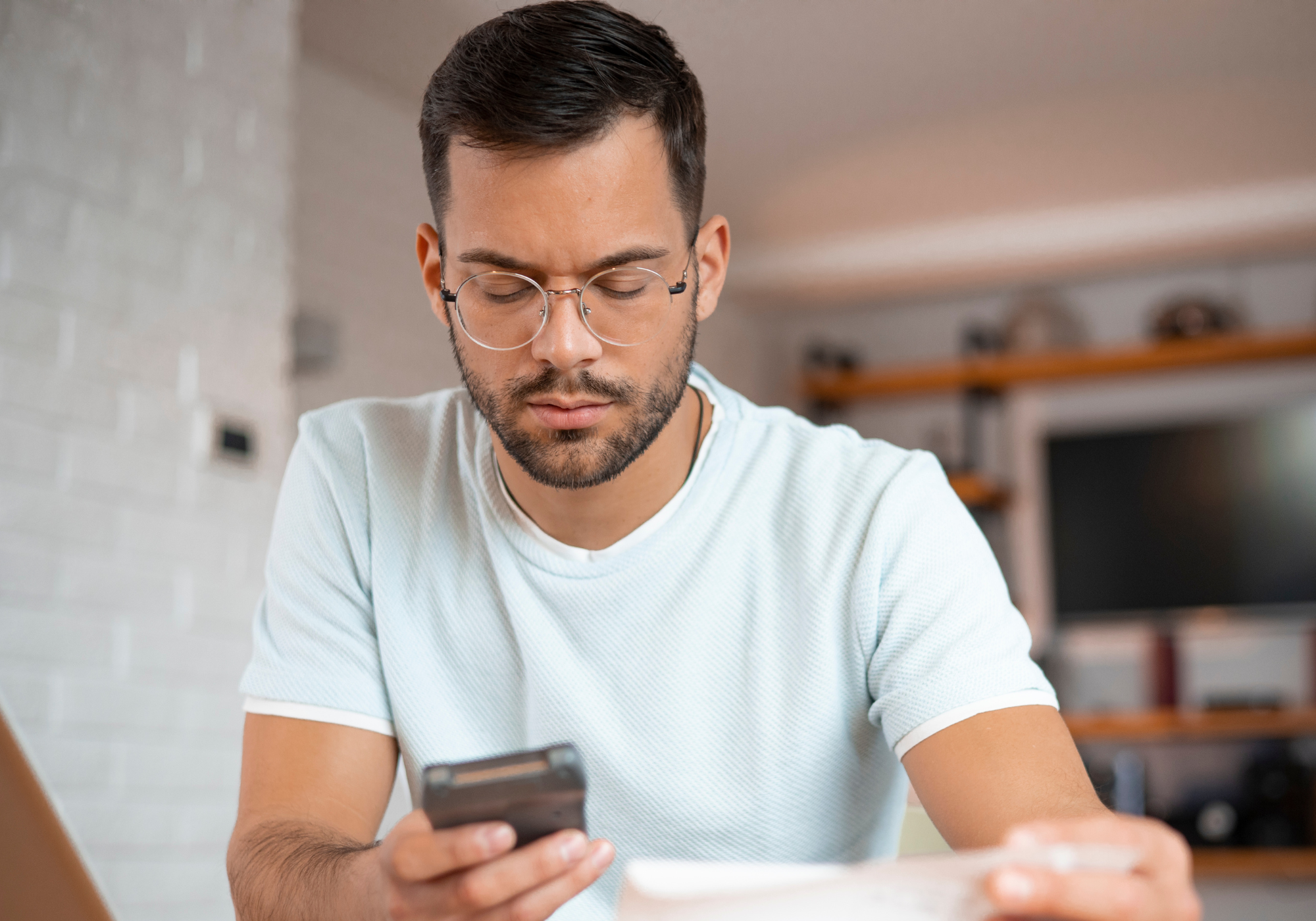 Man reviewing student loan repayment options