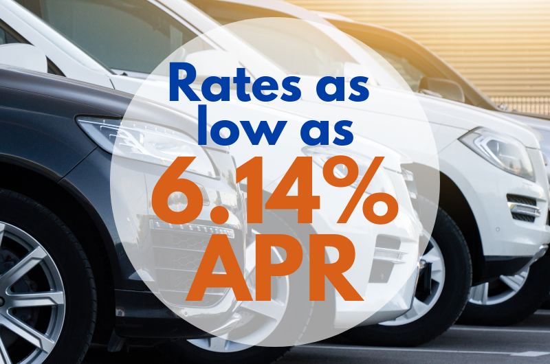 Auto loan rates as low as 6.14% APR