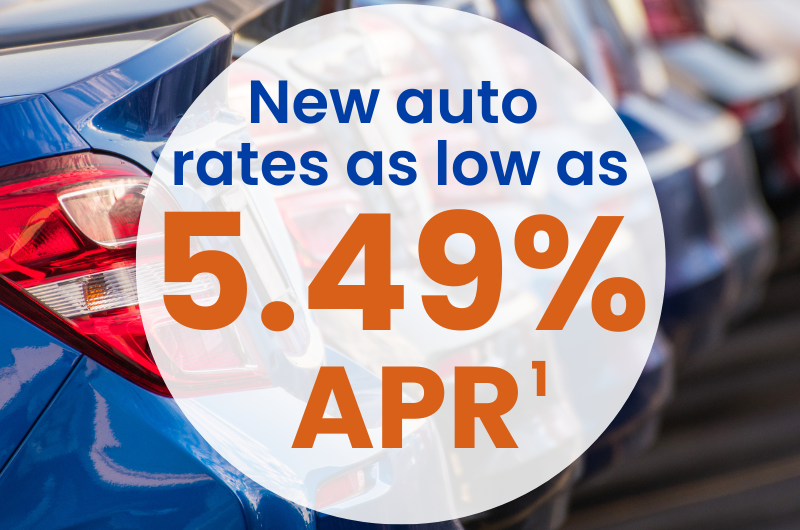 New auto rates as low as 5.49% APR