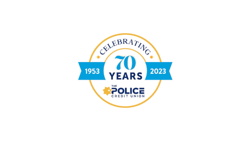 The Police Credit Union Celebrating 70 Years - 70th Anniversary Logo